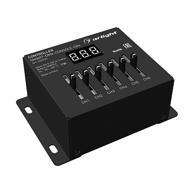033759 Arlight Контроллер SMART-DMX-CONSOLE-DIN (5-12V, 6CH, XLR3)