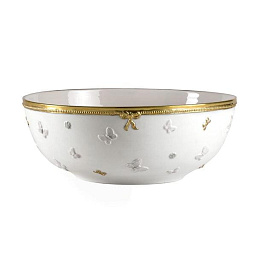 0004959-402 Villari Butterfly чаша бело-золотая на низкой ножке