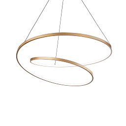 269467 Ideal lux Off подвесной светильник с двойным кольцом цвета латуни