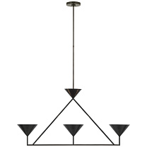 Orsay Medium 3-Light Linear Chandelier бронза