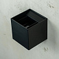 1113 Venus Dyberg Larsen Уличный настенный светильник кубической формы, чёрный — фото 7