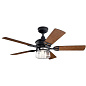 52" Lyndon Patio Fan Distressed Black люстра-вентилятор 310239DBK Kichler — фото 3