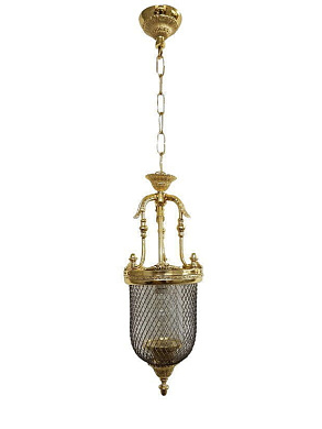 Lattice Portuguese Small Gold Jar Pendant Light подвесной светильник FOS Lighting BellJali-Gold-S-HL1