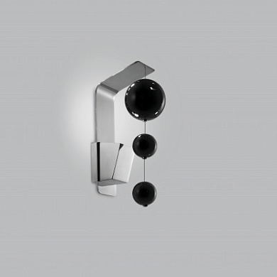 Metal Lux Bolero AP настенный светильник с тремя стеклянными плафонами хром; чёрный 251.111.03