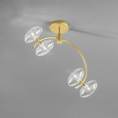 Metal Lux Dolce PL 4L L50 потолочный светильник с четырьмя лампами прозрачный; золото 261.304.01