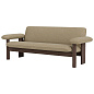 71023-005705 Audo Copenhagen Brasilia 2-местный диван, тёмный мореный дуб / букле 02 бежевый — фото 1
