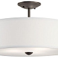 Shailene 18" 3 Light Semi Flush Olde bronze потолочный светильник 43692OZ Kichler