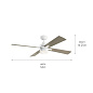 52" Lija Fan White люстра-вентилятор 330140WH Kichler — фото 4