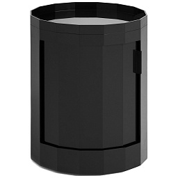 AE441-D527 Hay Facet шкаф низкий круглый с глянцевыми дверцами антрацитового цвета