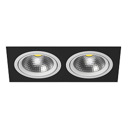 i8270606 Lightstar Intero 111 двойной встраиваемый потолочный светильник бело-черный