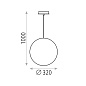 ACB Iluminacion Ciro 3254/32 Подвесной светильник Opal/Chrome, LED E27 1x15W — фото 1