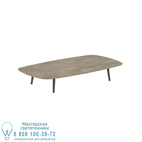 STYLETTO НИЗКИЙ СТОЛ ДЛЯ ГОСТИНОЙ 220x120CM АЛЮМИНИЕВЫЕ НОЖКИ БРОНЗОВАЯ КЕРАМИЧЕСКАЯ СТОЛЕШНИЦА TERRA SABBIA Royal Botania