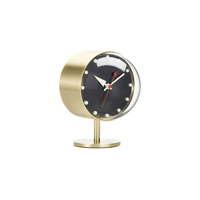 21502101 Night Vitra Часы настольные латунные с чёрным циферблатом