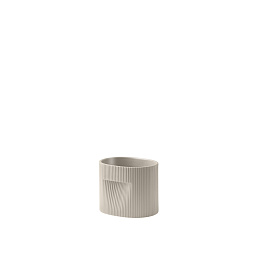 RIDPLA15A01 Muuto Ridge кашпо цилиндрическое бежевое 15 см