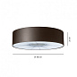 PLSKI160E27MABC Axolight Skin 160 PL Ceiling lamp with lampshade in eco кожа белый; коричневый — фото 3