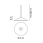 015511/11 Vibia Circus Подвесной светильник Ø 40 см - 0155 трековый — фото 1