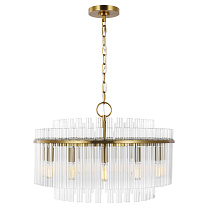 Beckett Medium Chandelier патинированная латунь с прозрачным стеклом