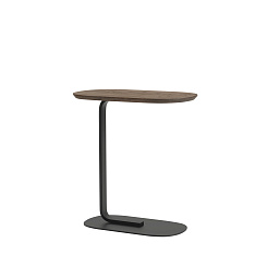 RLTSIT6008 Muuto Relate приставной стол дубовый темный с черной опорой