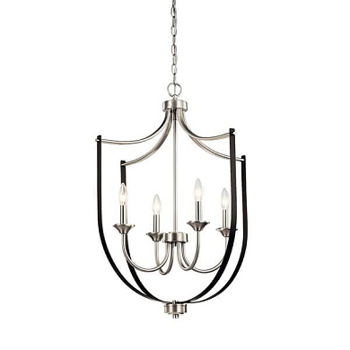 Tula 4 Light Foyer Chandelier Brushed Nickel люстра 52279NI Kichler