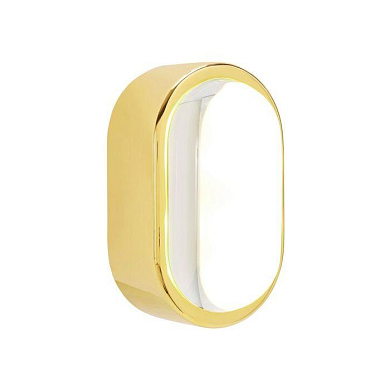 настенный светильник овальной формы в золотом корпусе