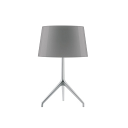 FN1910012A_24 Foscarini Lumiere настольная лампа с диммером и дымчатым алюминиевым плафоном
