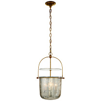 Lorford Small Smoke Bell Lantern позолоченное железо с состаренным ртутным стеклом