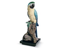 1008388 Lladro Macaw Bird фарфоровая статуэтка попугая на подставке