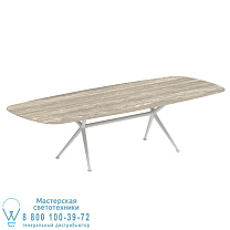 EXES СТОЛ 300X120CM АЛЮМИНИЕВЫЕ НОЖКИ БЕЛЫЙ - СТОЛЕШНИЦА СТОЛА КЕРАМИЧЕСКИЙ ТРАВЕРТИНО Royal Botania