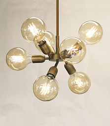 OURIS 1 Davidts lighting Ouris подвесная люстра с несколькими декоративными лампами на разветвленной конструкции