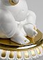 Фарфоровая статуэтка Ганеши с флейтой Bansuri Ganesha Lladro, золотой люстр 01009277 — фото 3