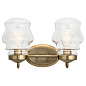 Janiel 15" 2 Light Vanity Light with Clear Glass Classic Bronze настенный светильник 55038CLZ Kichler — фото 2