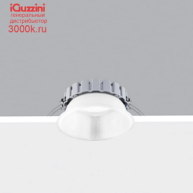 QV95 Easy Space iGuzzini Ø 225 mm - warm white - electronic - Transparent/Black