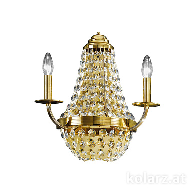 настенный светильник с двумя свечевидными лампами