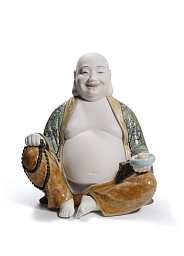 Фарфоровая статуэтка смеющегося Будды Happy Buddha Lladro 01008566