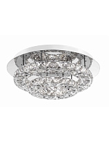 Chrome & White Aluminium K9 Crystal LED 28 Watt 220-240 Volt 1560Lm 3000K IP20 D: 40 H: 14 cm