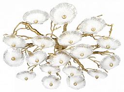10352/1000C AB Loft It Bloom потолочный светильник с бронзовыми ветвями и стеклянными плафонами в виде цветов