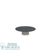 СТОЛ CONIX КРУГЛЫЙ Ø 120 СМ НИЗКИЕ НОЖКИ ДЛЯ ГОСТИНОЙ БЕТОН ЦЕМЕНТ СЕРЫЙ - СТОЛЕШНИЦА КЕРАМИКА NERO MARQUINA Royal Botania