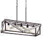 Barrington 32" 5 Light Linear Chandelier Anvil Iron  люстра 82346 Kichler