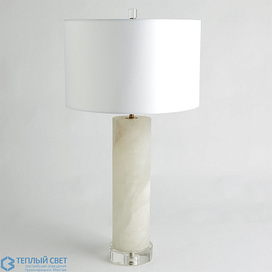 Alabaster Cylinder Table Lamp-Brass Global Views настольная лампа