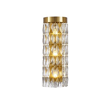 Бра Favourite Magnitudo 4090-3W — высокое бра на три лампы с хрустальным каскадом
