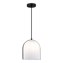SL1302.403.01 ST-Luce Ayre подвесной светильник с куполообразным плафоном рельефной формы в чёрном корпусе