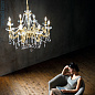 Kolarz CONTARINI CRYSTAL 1299.88.3.SpT люстра золото 24 карата ø85cm высота 76cm мин. высота 99cm макс. высота 144cm 8 ламп e14 — фото 1