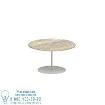 СТОЛИК BUTLER Ø60CM H35CM БЕЛЫЙ КЕРАМИЧЕСКИЙ ТРАВЕРТИНО Royal Botania