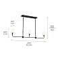 Pallas 48.25" 3 Light Linear Chandelier Black люстра 52519BK Kichler — фото 11