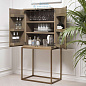 111464 Cabinet DeLaRenta washed oak brass finish Eichholtz