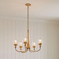 Melis 5 Light Chandelier Warm Maple люстра 52468WMP Kichler — фото 5