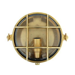 MLWL216 Mullan Lighting Ergo уличный настенный светильник IP54 с круглым корпусом и защитной латунной решёткой