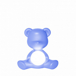 25001LB Qeeboo Teddy аккумуляторный настольный светильник в форме голубого медвежонка