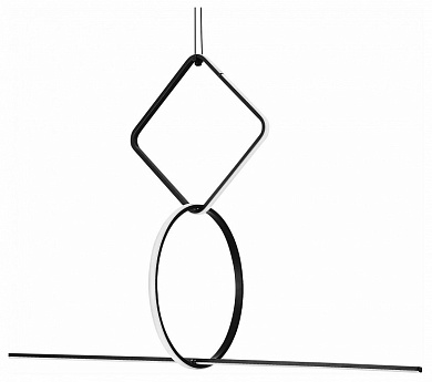 подвесной светильник с комбинированной ромбовидно-кольцевой конструкцией