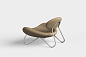 Meadow lounge chair Ecriture 0240/Brushed steel Woud, кресло